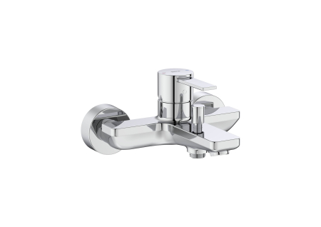 Baie - Baterie cada Roca A5A025FC00, Targa, montaj pe perete, tip incastrare aparent, tip comanda monocomanda, crom