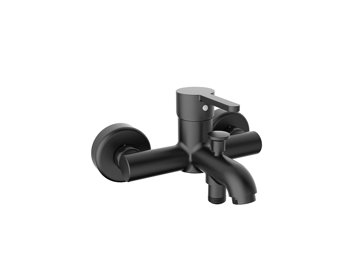 Baie - Baterie cada Roca A5A028ANBK, Carelia, montaj pe perete, tip incastrare aparent, tip comanda monocomanda, negru