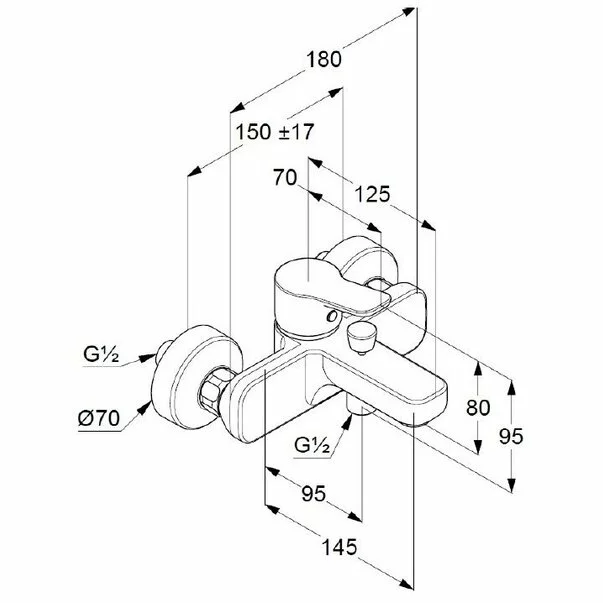 Baterie cada si dus Kludi Pure&Easy [1]
