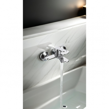 Baterie cada si dus, Ferrara, La Brocca MILANO P700C305, Monocomanda, Design slim, Montaj pe perete, Economie de apa, Silentioasa, Usor de curatat si instalat, alama sanitara, Finisaj crom [2]