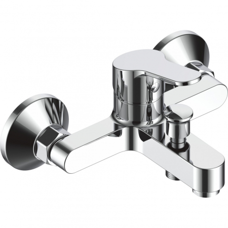 Obiecte si instalatii sanitare - Baterie cada si dus La Brocca NAPOLI P300C305, Monocomanda, Design slim, Montaj pe perete, Economie de apa, Silentioasa, Usor de curatat si instalat, alama sanitara, Finisaj crom