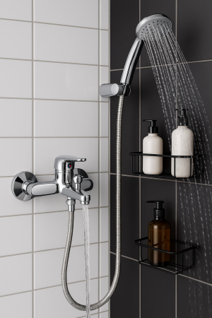 Baterie cada si dus La Brocca SIENA P100C305, Monocomanda, Economie de apa, Silentioasa, Usor de curatat si instalat, alama sanitara, Finisaj crom [1]