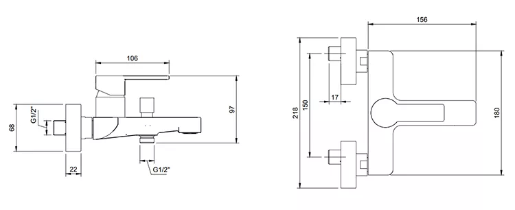 Baterie cada Villeroy and Boch Architectura, aparenta, crom, TVT10300200061 [6]
