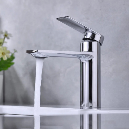 Baterie chiuveta baie La Brocca ROMA P800D105, Monocomanda, Design slim, Montaj pe perete, Economie de apa, Silentioasa, Usor de curatat si instalat, alama sanitara, Finisaj crom [3]