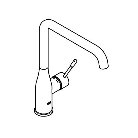 Baterie de bucatarie Grohe 30269DA0, Essence, 3/8'', pipa inalta, tip L, lucios, cupru [3]