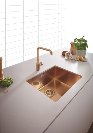 Baterie de bucatarie Grohe 30269DL0, Essence, 3/8'', Tip L, pipa inalta, pivotanta, mat, cupru [2]