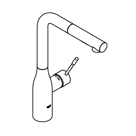 Baterie de bucatarie Grohe 30270DA0, Essence, 3/8'', pipa inalta, tip L, dus, 2 functii, lucios, cupru [3]