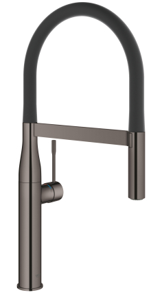 Baie - Baterie de bucatarie Grohe 30294A00, Essence, 3/8'', dus extractabil, pipa XL, 2 pulverizari, lucios, grafit