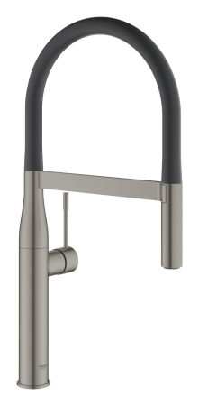 Baie - Baterie de bucatarie Grohe 30294AL0, Essence, 3/8'', dus, inalta, 2 functii, mat, grafit