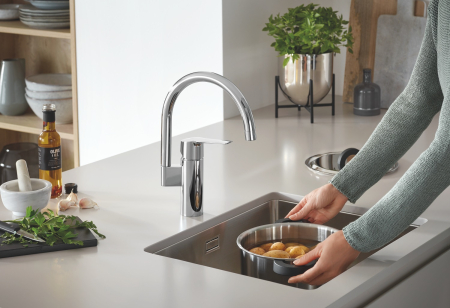 Baterie de bucatarie Grohe 30469000, 1 bar, 339 mm, 183 mm, 1 orificii instalare, 1 sprayuri, 110 unghi pivotare, Crom [5]