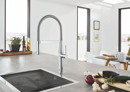 Baterie de bucatarie Grohe 30503000, 1 bar, 530 mm, 240 mm, 1 orificii instalare, 2 sprayuri, 360 unghi pivotare, Crom [6]