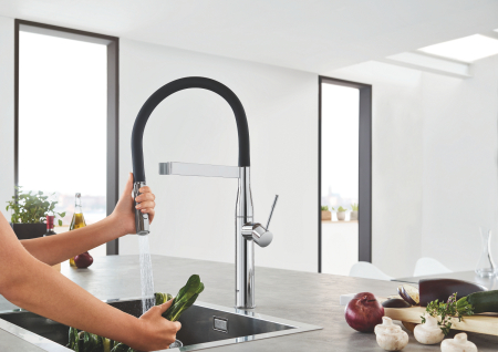 Baterie de bucatarie Grohe 30503000, 1 bar, 530 mm, 240 mm, 1 orificii instalare, 2 sprayuri, 360 unghi pivotare, Crom [8]