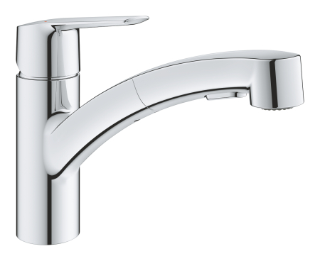 Baterii bucatarie - Baterie de bucatarie Grohe 30531001, 1 bar, 185 mm, 227 mm, 1 orificii instalare, 2 sprayuri, 90 unghi pivotare, Crom