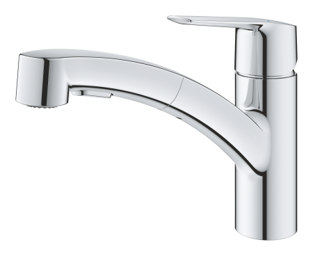 Baterie de bucatarie Grohe 30531001, 1 bar, 185 mm, 227 mm, 1 orificii instalare, 2 sprayuri, 90 unghi pivotare, Crom [4]