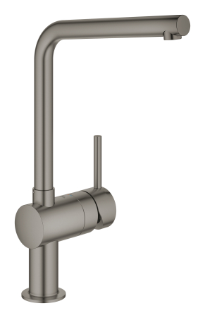Baterii bucatarie - Baterie de bucatarie Grohe 31375AL0, Minta, 3/8'', pipa, pivotanta, mat, grafit