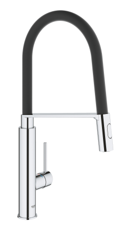 Baterii bucatarie - Baterie de bucatarie Grohe 31491000, 1 bar, 510 mm, 235 mm, 1 orificii instalare, 2 sprayuri, 360 unghi pivotare, Crom