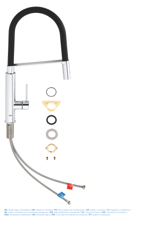 Baterie de bucatarie Grohe 31491000, 1 bar, 510 mm, 235 mm, 1 orificii instalare, 2 sprayuri, 360 unghi pivotare, Crom [4]