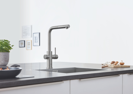 Baterie de bucatarie Grohe 31539DC0, Blue Home, inalta, tip L, filtrare, racire, apa carbogazoasa, dus, mat [2]