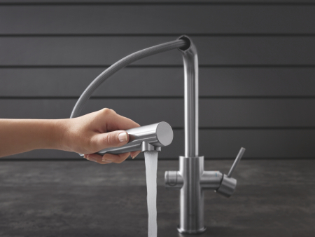 Baterie de bucatarie Grohe 31539DC0, Blue Home, inalta, tip L, filtrare, racire, apa carbogazoasa, dus, mat [10]
