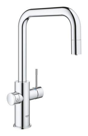 Baterie de bucatarie Grohe 31543000, 1 bar, 393 mm, 224 mm, 1 orificii instalare, 1 sprayuri, 150 unghi pivotare, Crom [1]