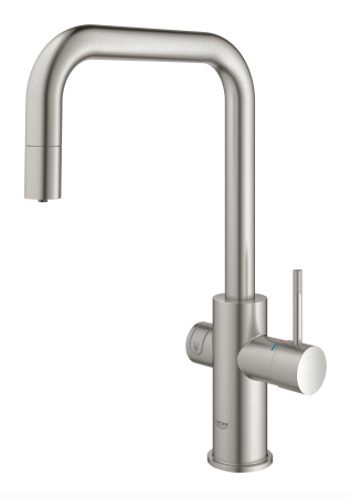 Baterie de bucatarie Grohe 31543DC0, Blue Home, inalta, tip U, filtrare, racire si apa carbogazoasa, Smart, APP [2]