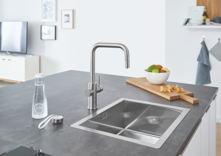Baterie de bucatarie Grohe 31543DC0, Blue Home, inalta, tip U, filtrare, racire si apa carbogazoasa, Smart, APP [7]
