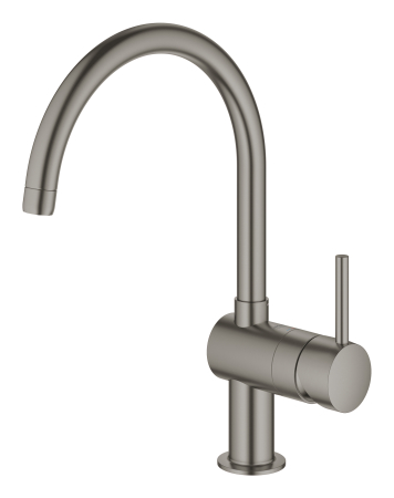 Baterie de bucatarie Grohe 32917AL0, Minta, 3/8'', pipa inalta, tip C, pivotanta, mat, grafit [1]