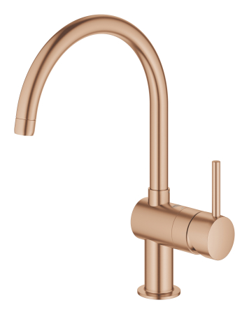 Baterie de bucatarie Grohe 32917DL0, Minta, 3/8'', pipa inalta, tip C, pivotanta, mat, cupru [1]