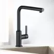 Baterie de bucatarie Kludi Bingo Start 408033975, 3/8'', tip L, pipa inalta, pivotanta, cartus ceramic, mat, negru [3]