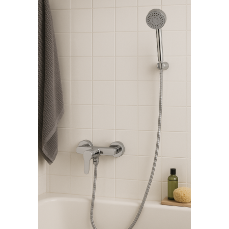 Baterie de cada cu dus Remer Rubinetterie Winner W38, aparenta, monocomanda, para de dus cu 4 functii, suport reglabil, anti-calcar [2]