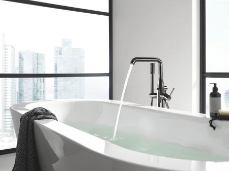 Baterie de cada Grohe 23491A01, Essence, montare pe podea, 1/2'', set de dus, pivotanta, necesita set fixare, lucios [3]