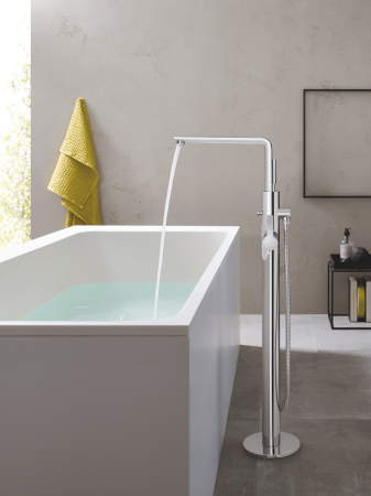 Baie - Baterie de cada Grohe 23792001, 1 bar, 66 mm, 1.25 m, 905 mm, 271 mm, 1 orificii instalare, 1 functii para dus, Crom