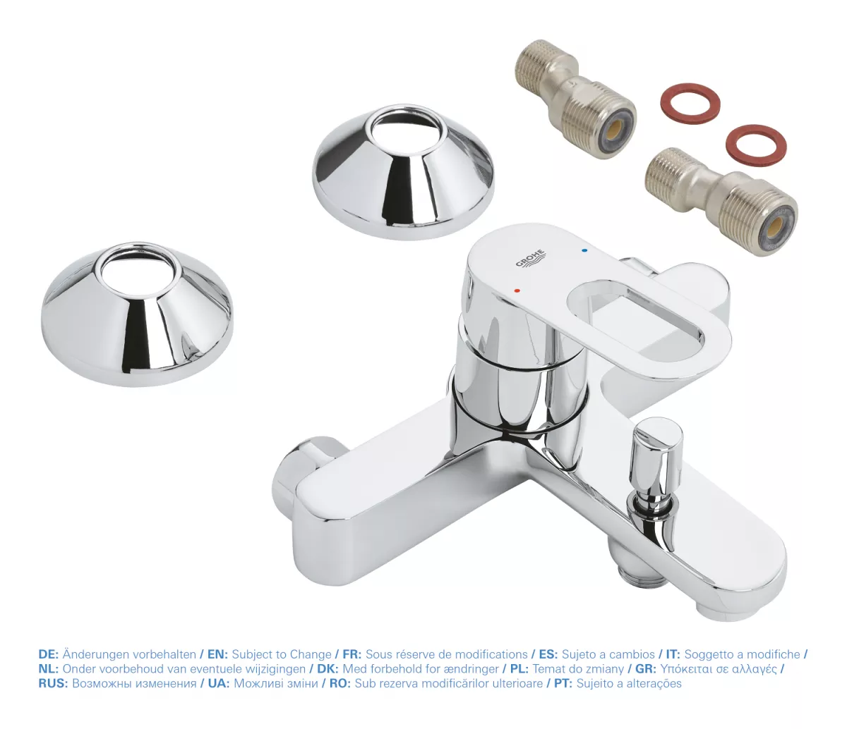Baterie de cada Grohe Bauloop 23603000, 1/2'', aparenta, monocomanda, diverter, cartus ceramic, crom [1]
