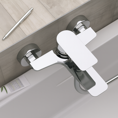 Baterie de cada Remer Rubinetterie Infinity I05, aparenta, monocomanda, comutator dus, finisaj elegant, aerator, cartus ceramic, alama cromata [3]