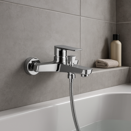 Baterie de cada Remer Rubinetterie Infinity I05, aparenta, monocomanda, comutator dus, finisaj elegant, aerator, cartus ceramic, alama cromata [2]