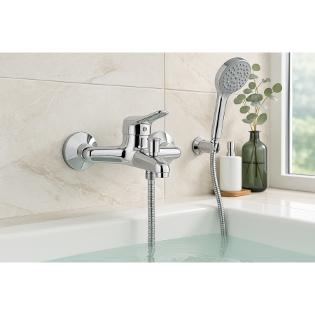 Baterie de cada Remer Rubinetterie Kiss K05, aparenta, monocomanda, cartus ceramic, crom lucios, alama [2]