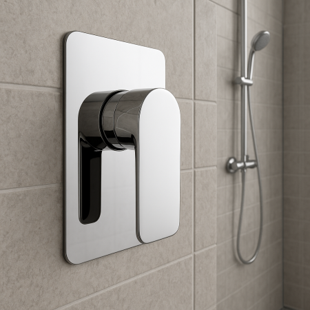 Baterie de cada si dus Remer Rubinetterie Infinity I30, incastrata, monocomanda, comutator cada/dus, cartus ceramic, design modern, crom, alama cromata [1]