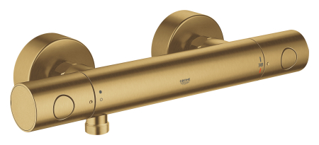 Baie - Baterie de dus Grohe 34065GN2, Grohtherm 1000, 1/2'', termostat, aparent, protectie, mat, auriu
