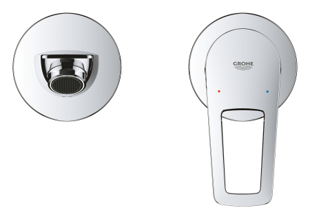 Baterie de lavoar Grohe 20289001, 1 bar, 35 mm, 60 mm, 177 mm, 2 orificii instalare, 1/2 dimensiune racord, Crom [3]