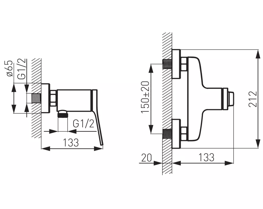 Baterie dus FDesign Seppia, aparenta, coloana dus, crom, FD1-SPA-7-11 [2]