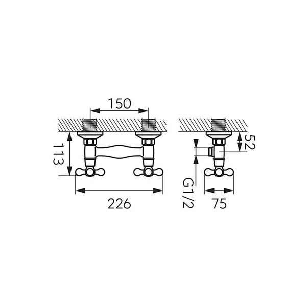 Baterie dus Ferro Antica dubla comanda bronz antichzat [1]