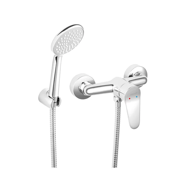 Baterii cada si dus - Baterie dus Ferro Isso crom lucios cu set de dus