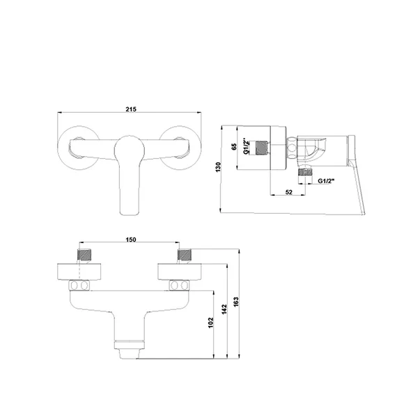 Baterie dus Gala Gadea monocomanda crom lucios [1]