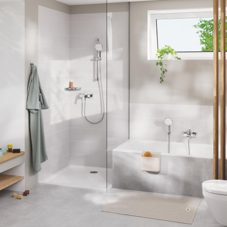 Baterie dus Grohe 1018250000, 0.8 bar, 145 mm, 214 mm, 110 mm, 1.75 m, 600 mm, 2 orificii instalare, Crom [4]