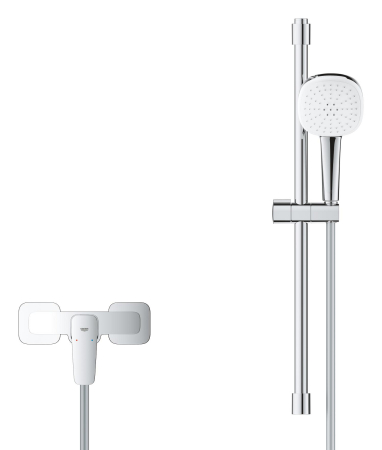 Baterie dus Grohe 1018250000, 0.8 bar, 145 mm, 214 mm, 110 mm, 1.75 m, 600 mm, 2 orificii instalare, Crom [1]