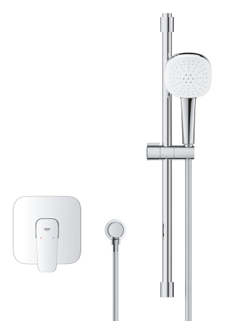 Baterie dus Grohe 1053350000, 0.8 bar, 146 mm, 158 mm, 110 mm, 1.75 m, 600 mm, 2 orificii instalare, Crom [1]