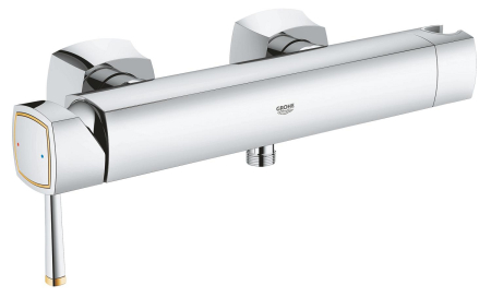 Baie - Baterie dus Grohe 23316IG0, Grandera, 1/2'', aparenta, crom / auriu