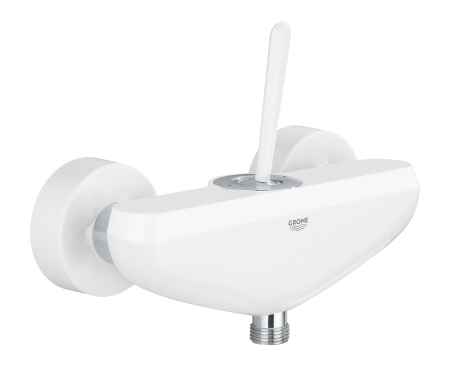 Baie - Baterie dus Grohe 23430LS0, Eurodisc Joy, 1/2'', aparenta, cartus ceramic, alb