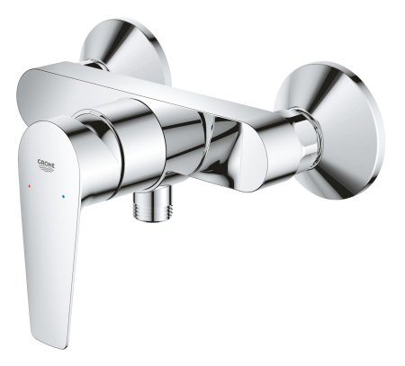 Baterie dus Grohe 24197001, 1 bar, 255 mm, 114 mm, 2 orificii instalare, 1/2 dimensiune racord furtun, Crom [3]