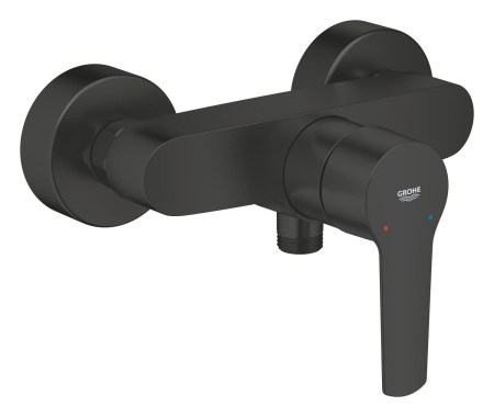 Baie - Baterie dus Grohe 242082432, 0.8 bar, 223 mm, 138 mm, 2 orificii instalare, 1/2 dimensiune racord furtun, Negru